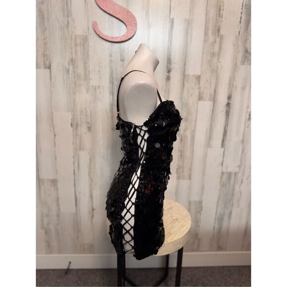 Akira black sequin mini dress size small - Picture 5 of 8